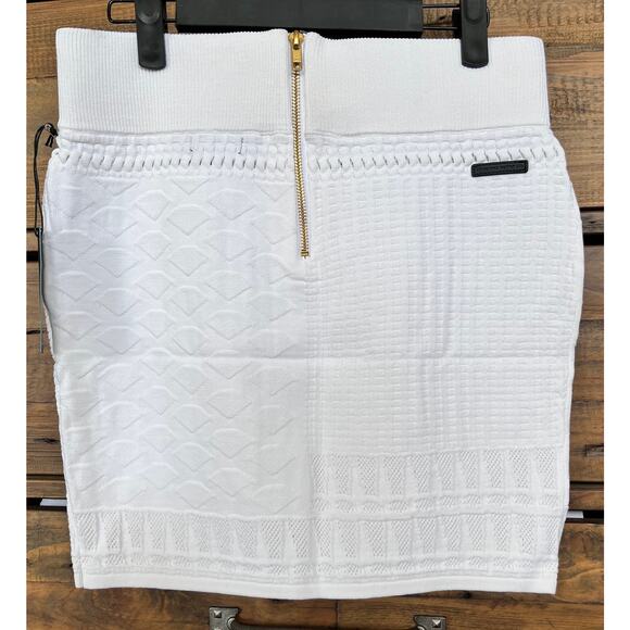 DIAMOND SUPPLY CO. Women's White Quartz Mini Skirt Sz L NWT - Picture 2 of 7